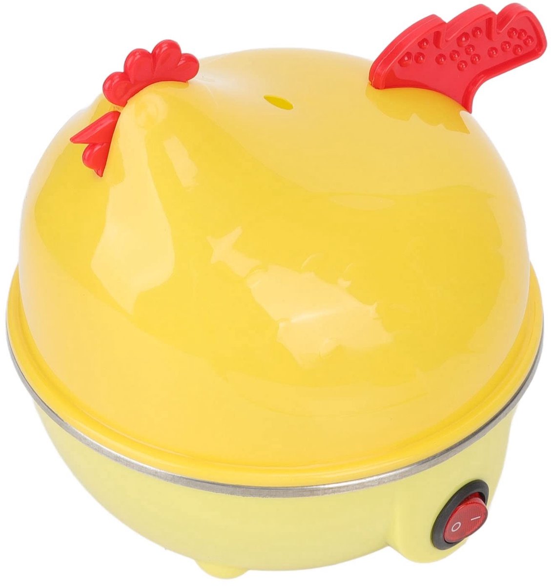 Dailygoods Dailygoody Elektrische Eierkoker Snelle Eiermaker Automatische Uitschakeling Roestvrij staal Mini-ontbijtmachine 7 Eieren Geschikt voor