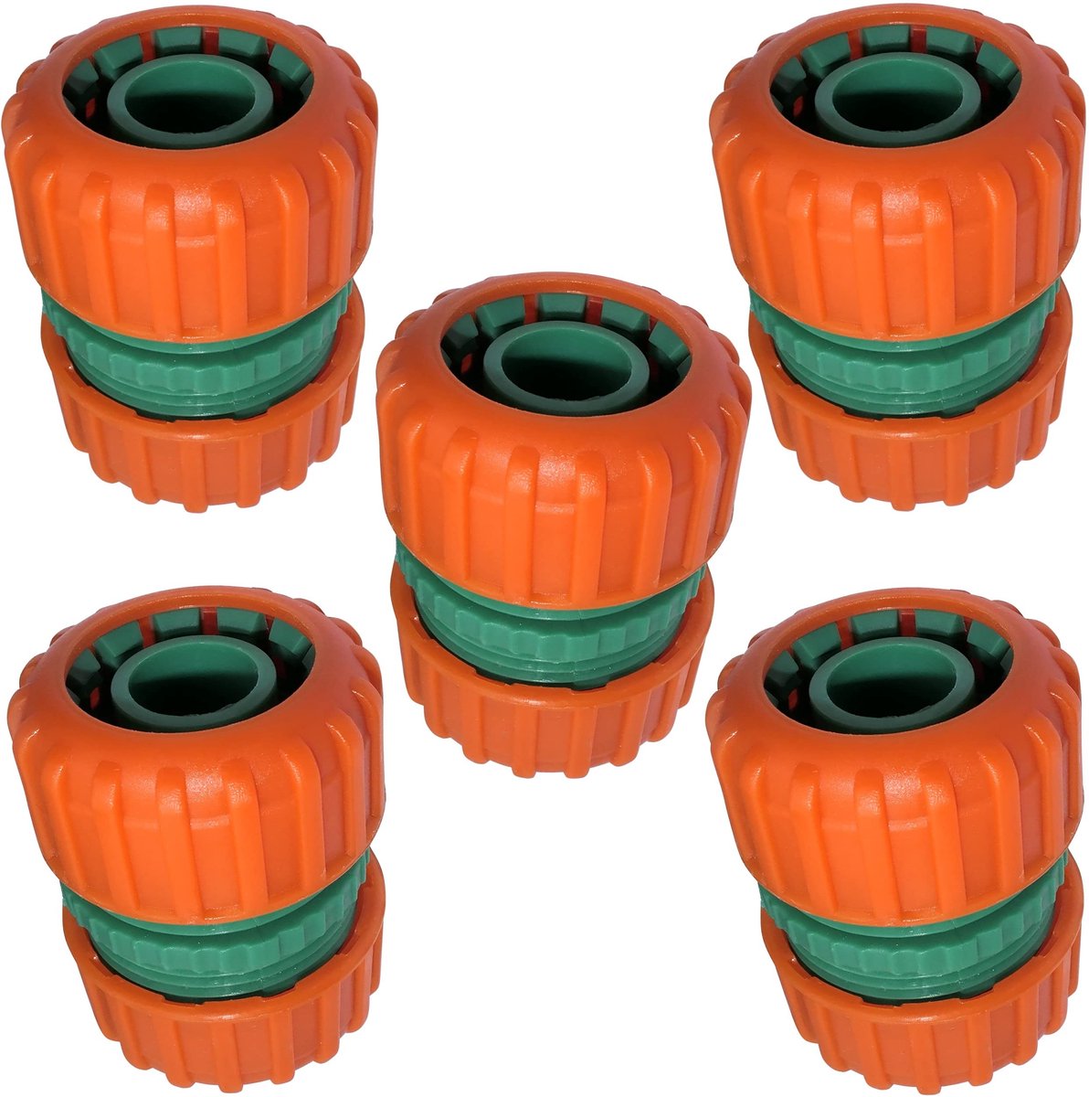 Dailygoods - Dailygoody - Set van 5 Reparatieadapter-Connectorfittingen - Voor 3/4" Tuinslang - Duurzaam ABS-Kunststof - Eenvoudige Installatie - Ideaal voor