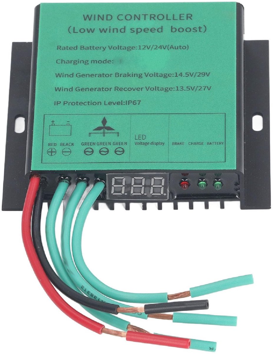 Dailygoods - Dailygoody - Laadregelaar - Zonne-energie Controller - Waterdicht en Efficiënt - Professionele Regeling - Voor Wind- en Zonnestroom - 12V 24V