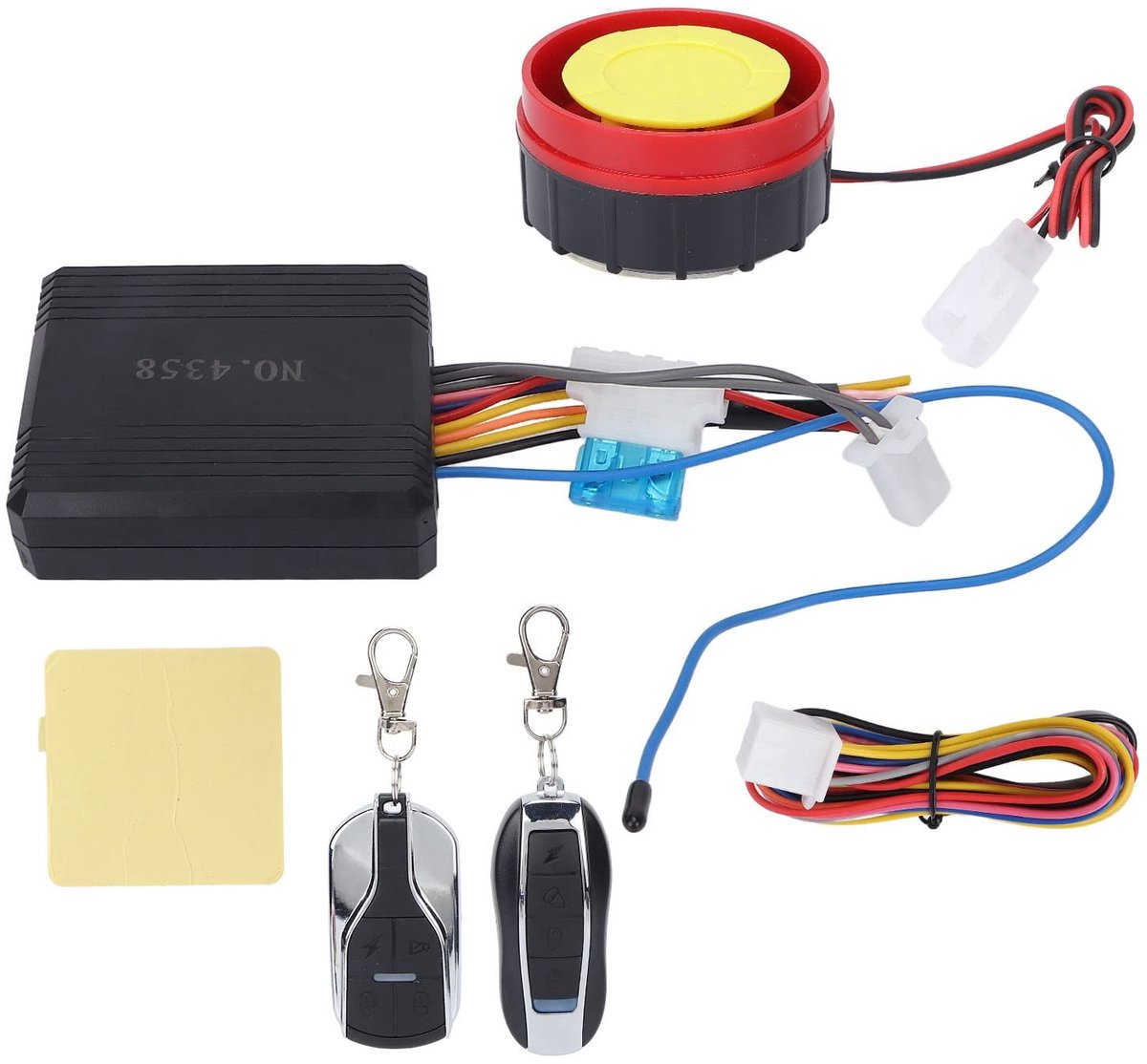 Dailygoods - Dailygoody - Motorfiets Beveiligingsalarm - Anti Diefstal - Waterdicht en Betrouwbaar - 12V - Afstandsbediening tot 150m - Geschikt voor Motoren - Ala