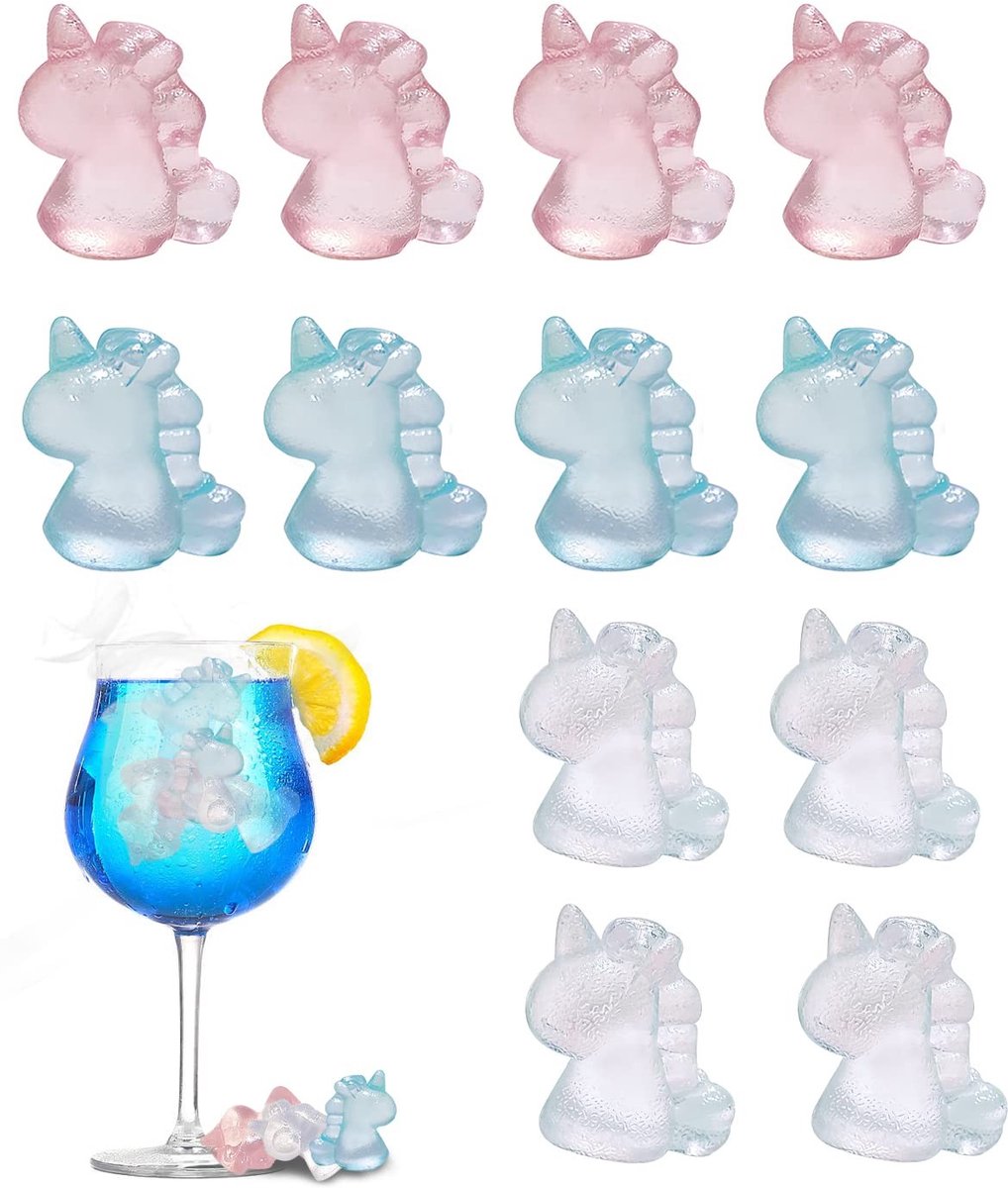 Dailygoody - IJsblokjesvorm - Herbruikbaar - Schattige eenhoorn - Kleurrijk - Voor feestdranken - Decoratie voor ijskompressen