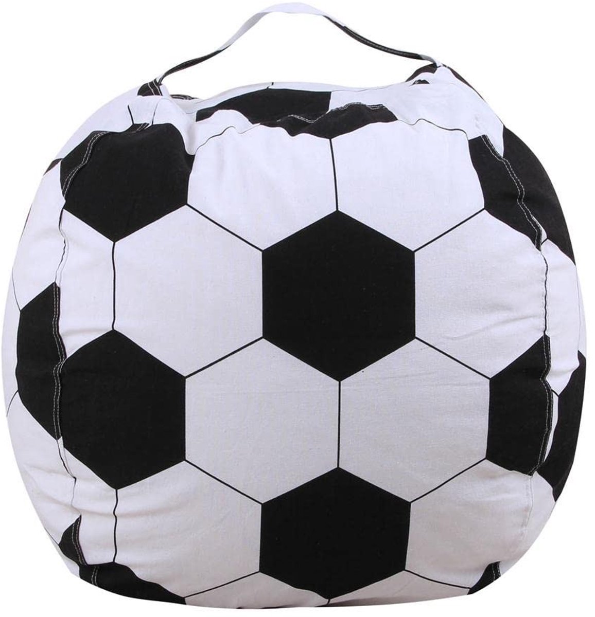 Dailygoody - Knuffeldier Opslag Zitzak - Zachte Zitzak Cover - Geel - Opbergtas voor Sportballen - Kinderen - 45 cm