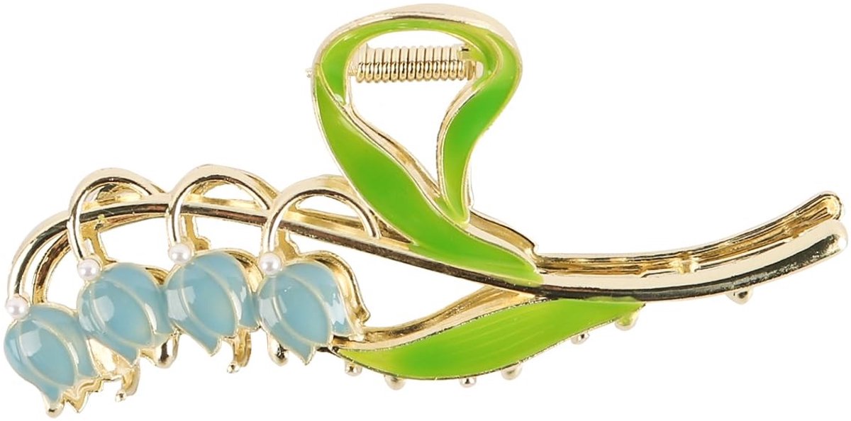 Dailygoods - Dailygoody - Haarspeldjes - Bloem Haaraccessoires - Lichtblauw - Metalen Klem Haarspeldjes - Geschikt voor Dikke en Dunne Haar