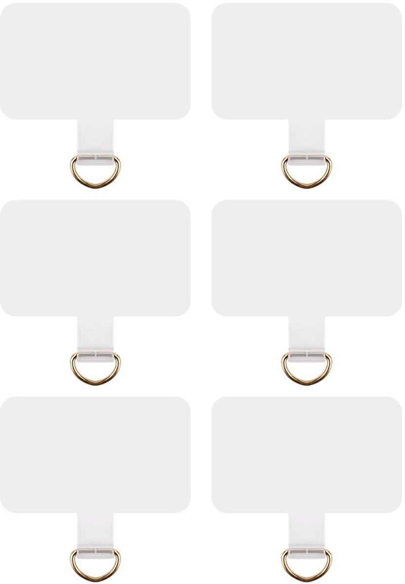 Dailygoods - Dailygoody - Telefoon Tether Tab - Telefoon Lanyard - Multifunctioneel - Transparant - Telefoonbandconnector - Geschikt voor de meeste mobiele telefoo..