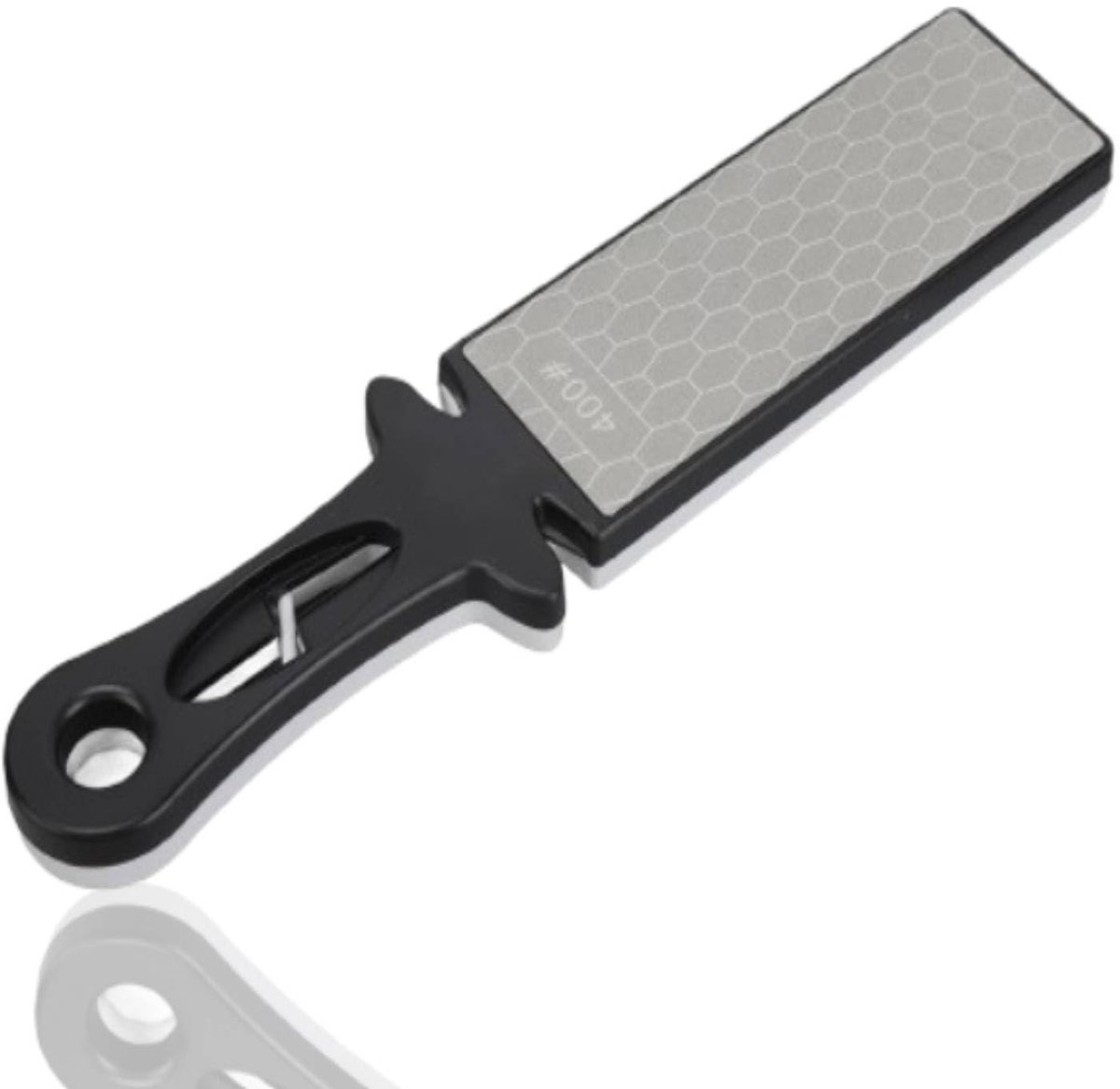 Dailygoods - Dailygoody - Dubbelzijdige slijpsteen - Messenslijper steen - Eenvoudig in gebruik - Grijswit - Keramische slijper - Geschikt voor scharen - Hoogwaard
