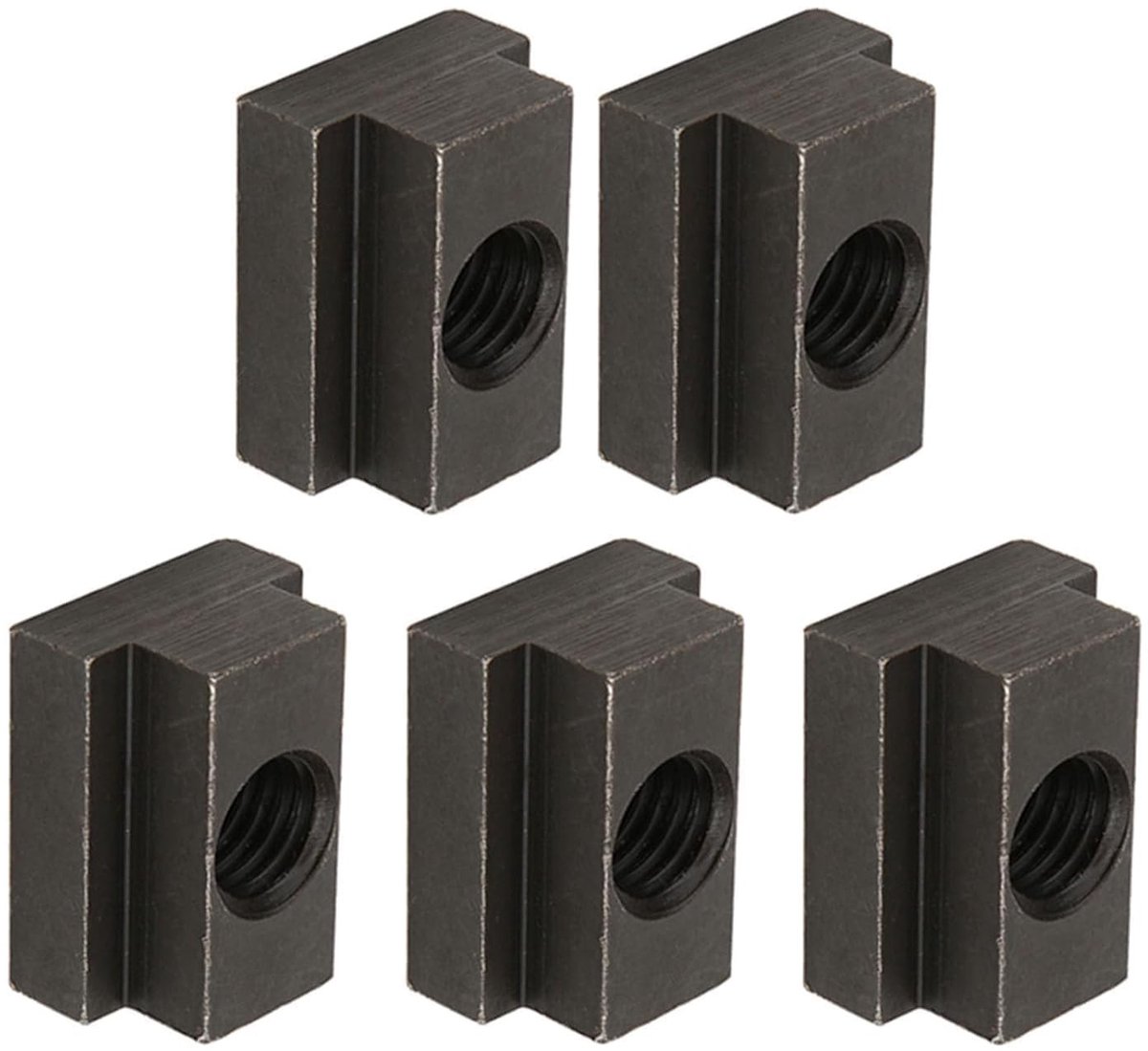 Dailygoods - Dailygoody - T-Slot Nuts - Universele Klemmen - Zwart - Geschikt voor T-Slots - 5 Stuks - Voor Machine Tafels