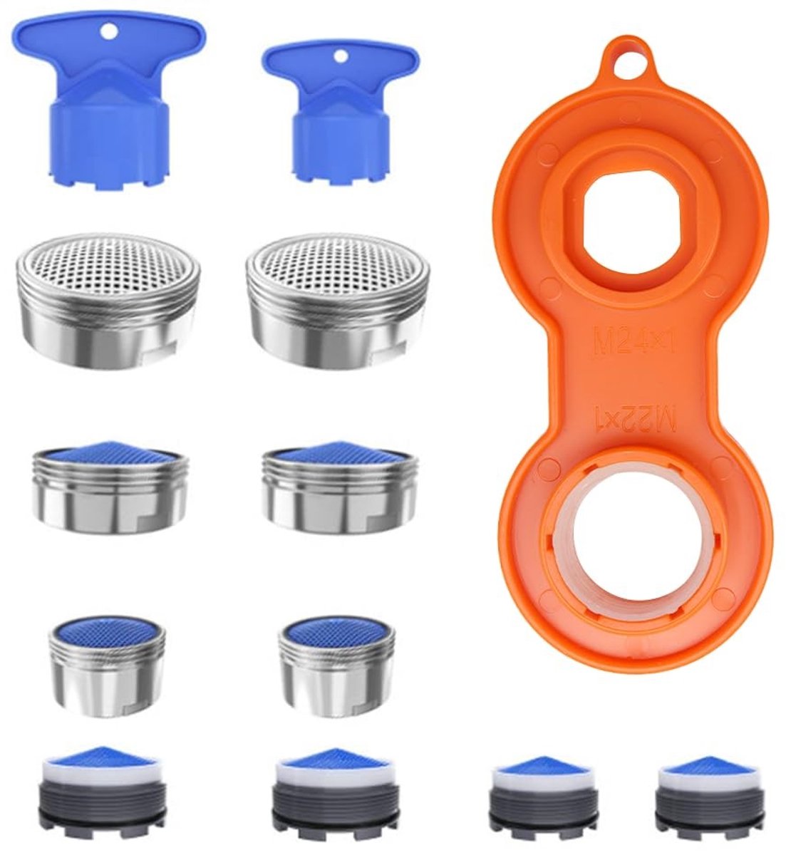 Dailygoody - Solidchoice - Dailygoody - Kraanaeratoren Set - Waterbesparende Filter Nozzles - M18 M20 M22 M24 - Duurzaam en Efficiënt - Geschikt voor Thuisgebruik - Ideaal voor