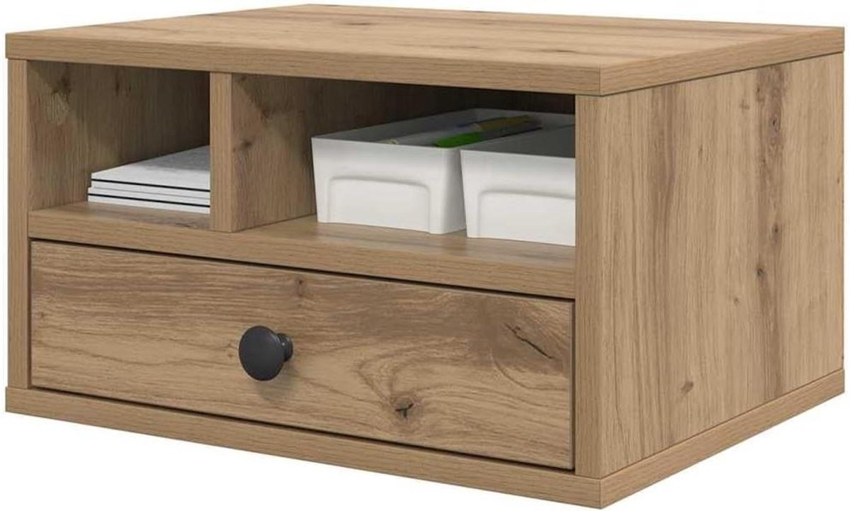 Printerstand - Bureau organizer - Kantooropslag - Met lade - 40 x 32 x 24 cm - Artisan eiken
