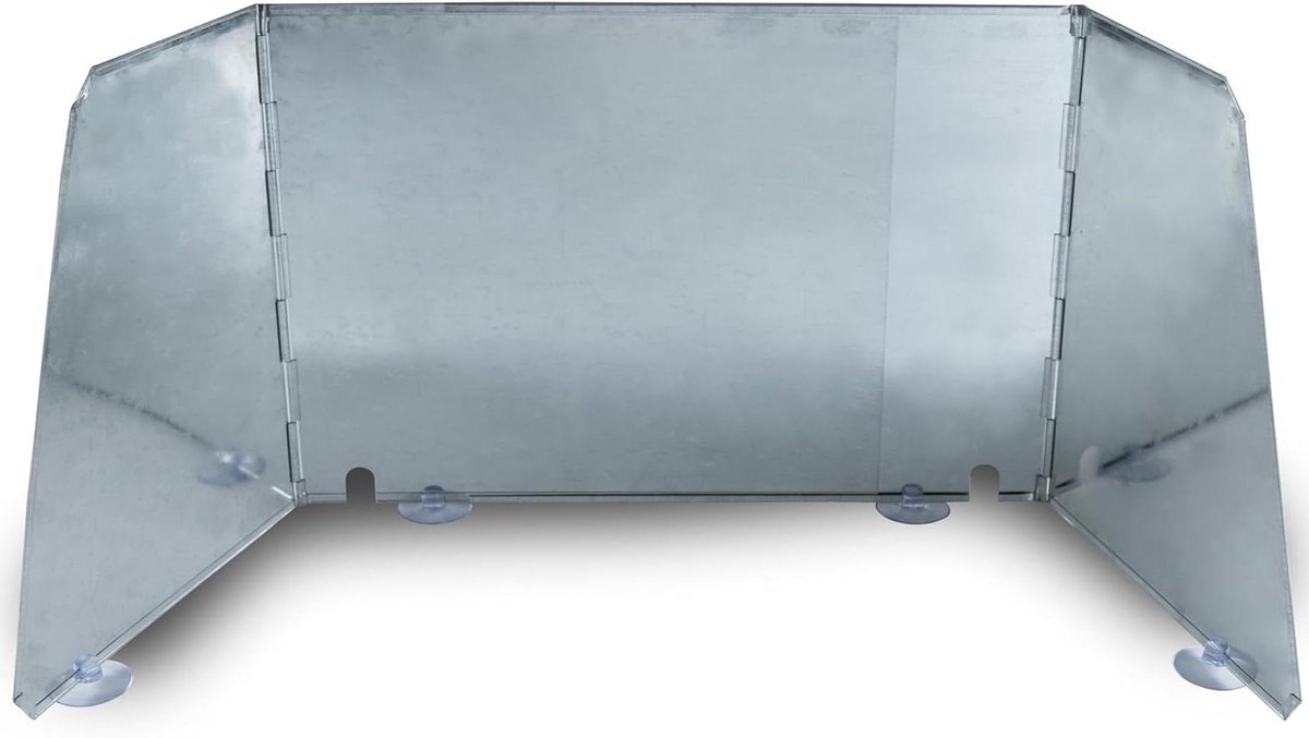 Universeel windscherm - Kooktoestel scherm - Buiten koken - Verstelbaar staal - 38-70 cm - Zilver