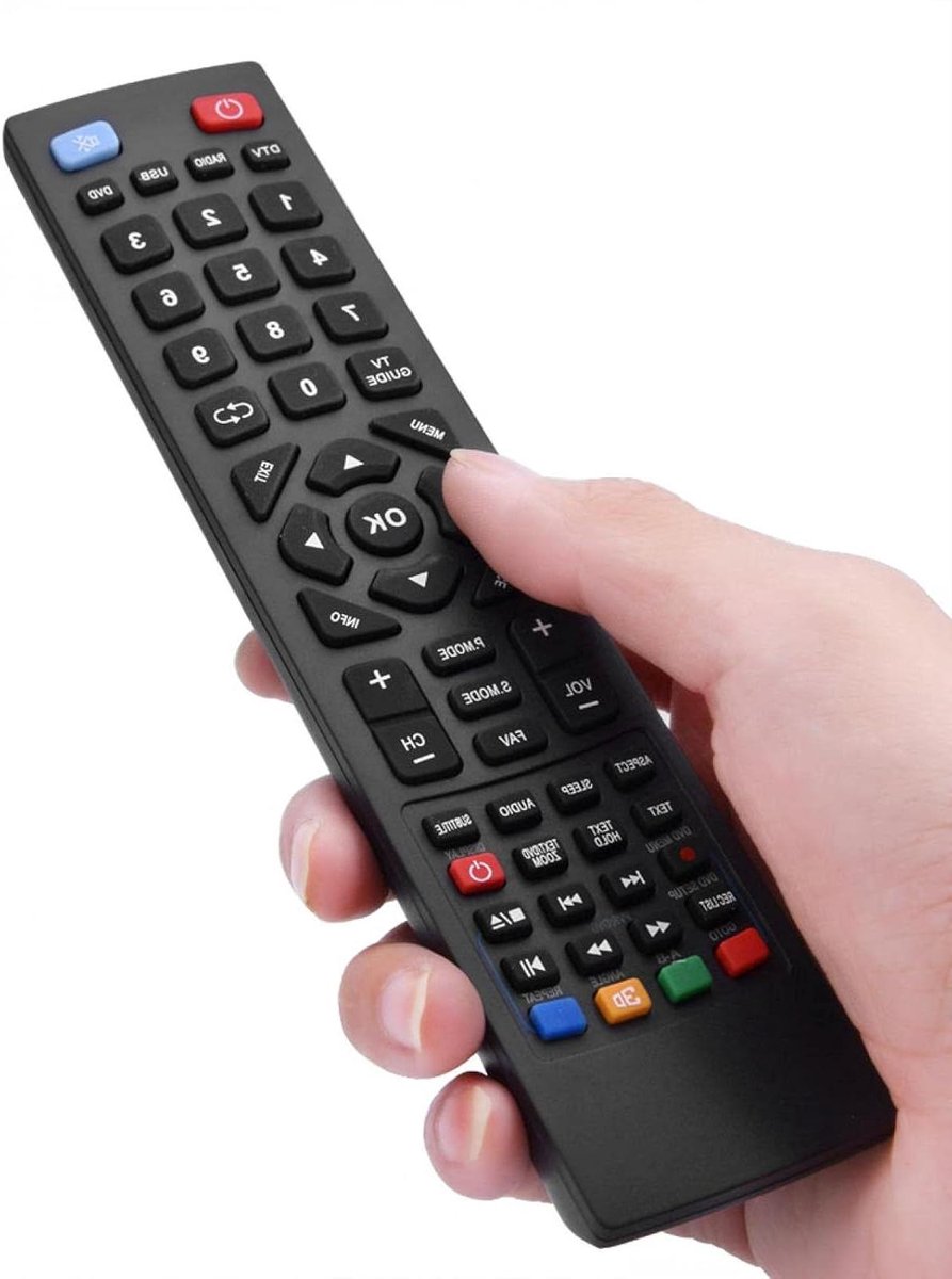 Universele Afstandsbediening - Smart TV Controller - TV Bediening - Directe Kanaaltoegang - 10 Meter Bereik - Zwart