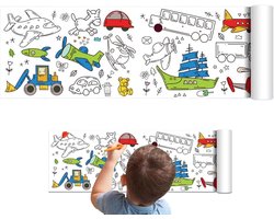 TocaFeank Kinderen Drawrol, Kinderen lange kleurrol | Muurlijm kinderen kleurstroom - School- en thuisopleiding Gemakkelijk schilderen Hands- speelgoed voor woonkamer, klaslokaal