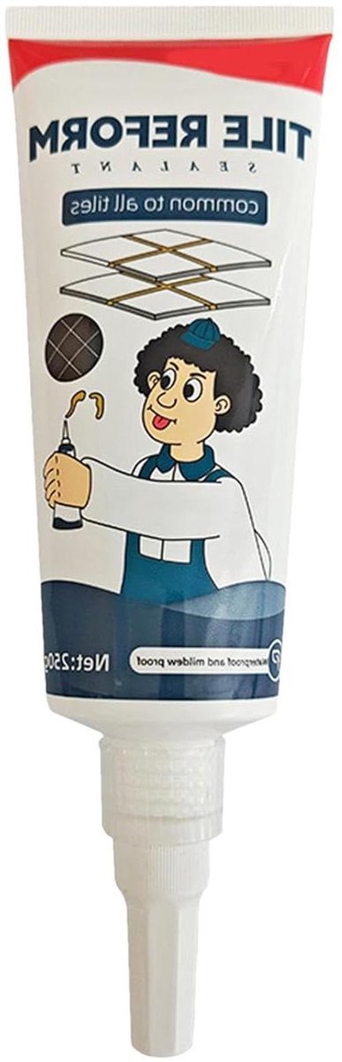 Tegelvoegmortel - Voegenkit reparatie - Tegels bijwerken - Waterdichte bescherming - 250 g - Wit