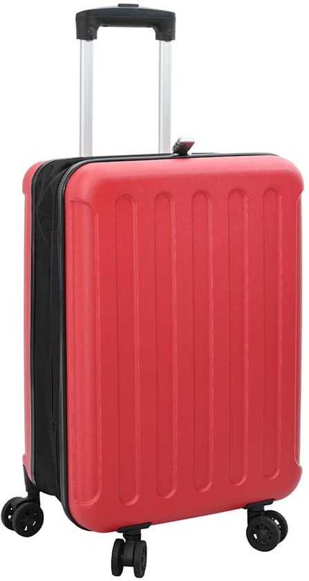 vidaXL Koffer met slot Rood 43 × 27 × 66 cm ABS Kunststof