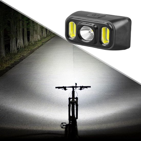 VHV - Fietsverlichting set - voorlamp en achterlicht voor fiets - USB-C oplaadbaar - voor nachtritten, outdoor ritten, stadsfiets en mountainbike — afbeelding 3