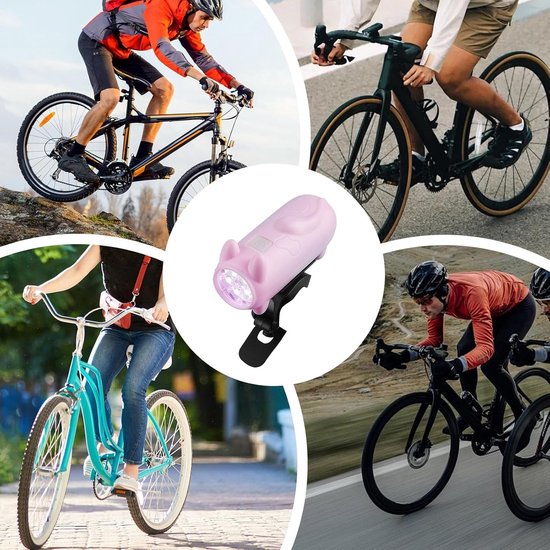 VHV - Fietslamp met bel - oplaadbare fiets voorlamp met hoorn - USB oplaadbaar - waterdicht - voor fiets, e-step, racefiets en mountainbike — afbeelding 4