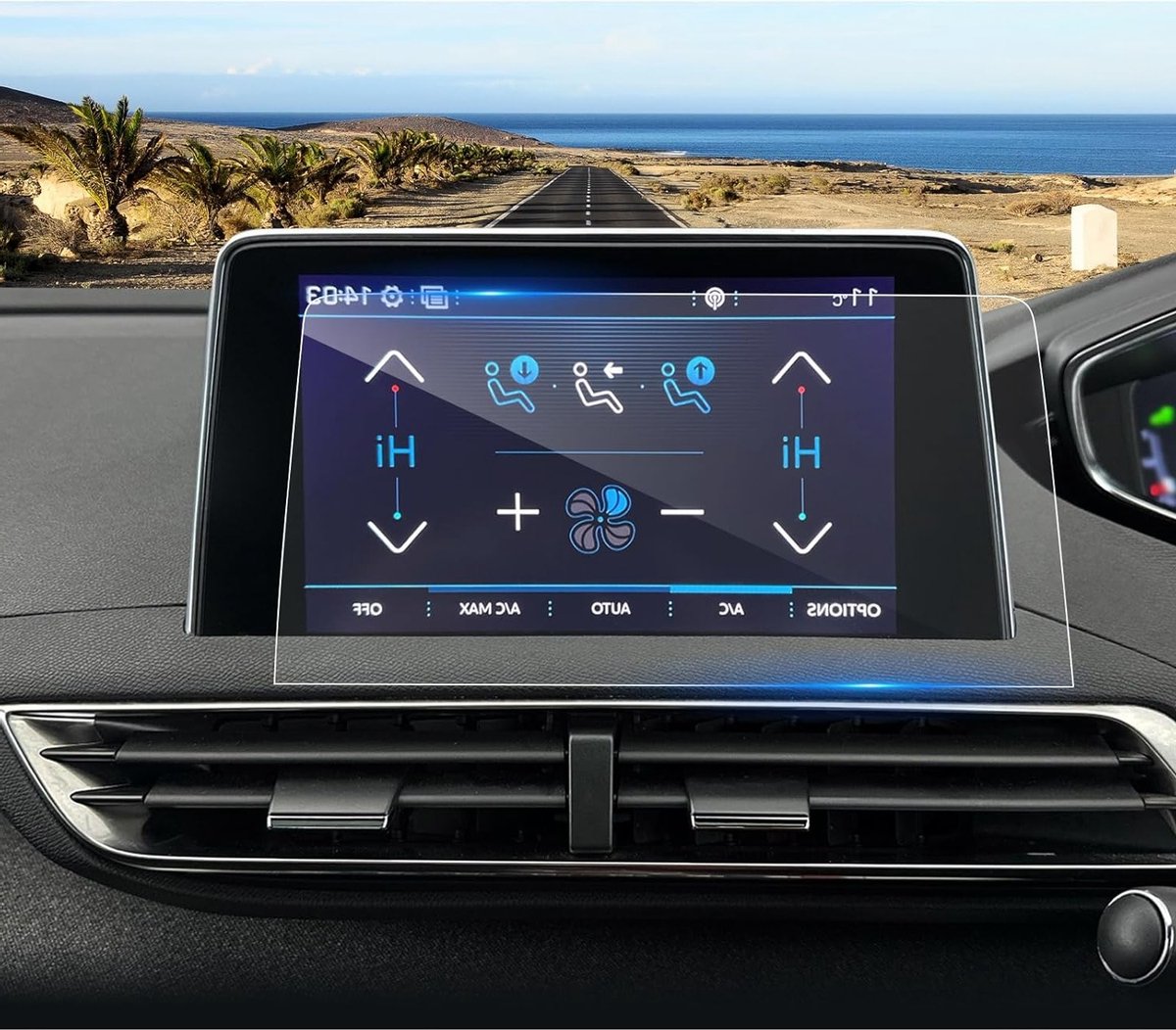 Navigatiescherm Beschermfolie Geschikt voor Peugeot 3008 en 5008 2016-2020, 9H Tempered Glass, Krasbestendig en Duurzaam voor GPS Schermen (8 Inch)