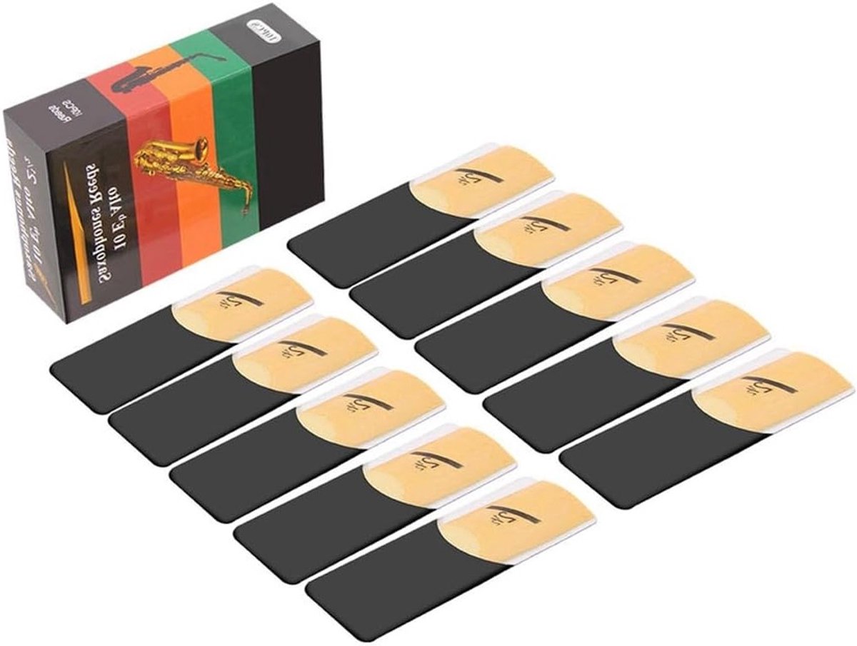 10 Stuks Eb Alto Saxofoon Rieten Sterkte 2.0 voor Professioneel Gebruik en Muziekles