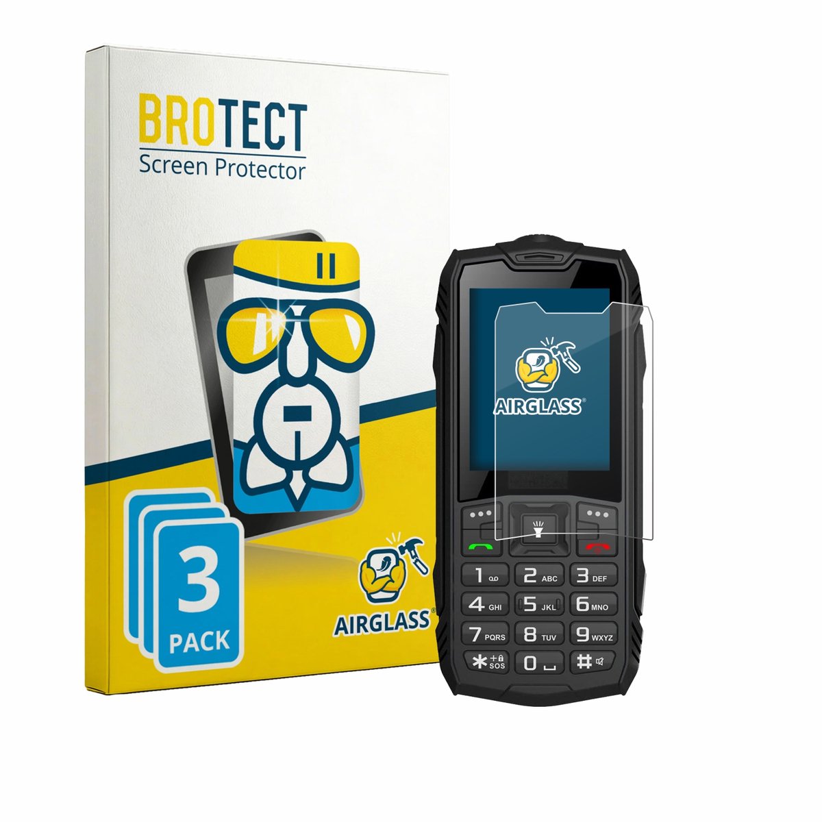 Screenprotector 3 Stuks voor Hammer H Basalt Beschermglas transparant