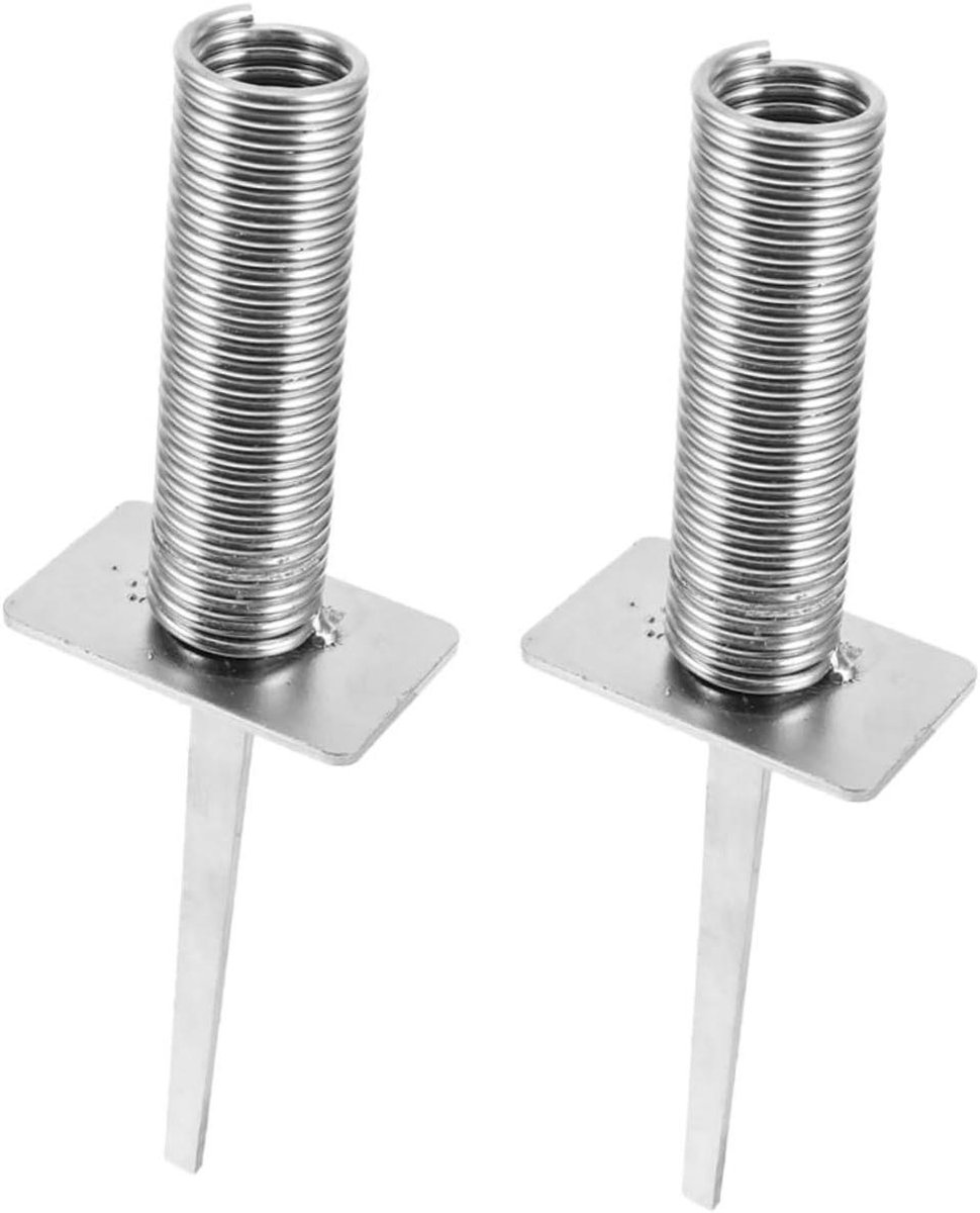 Grondpen Set - Veld Markers - Sport Training - Veerbelast Ontwerp - 25.5 cm Lengte - Zilver