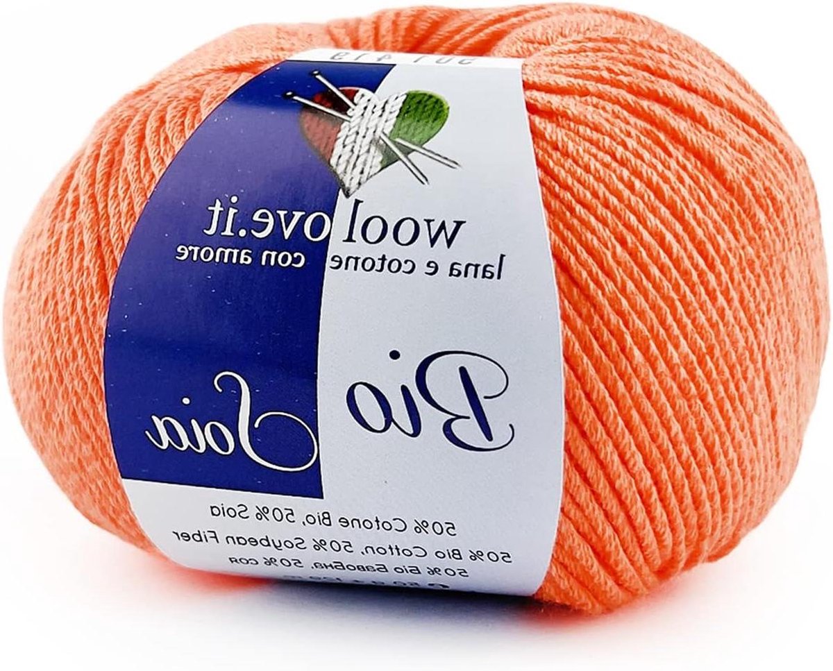 TRICOT CAFE' Woolove - Biosoja garen van katoen en soja, zeer zacht, ademend en glanzend, natuurlijke plantaardige vezels, ideaal voor ijzer/haaknaalden: 3,00/3,50 ganzenschenktuit 501, 1 stuk, 50 g