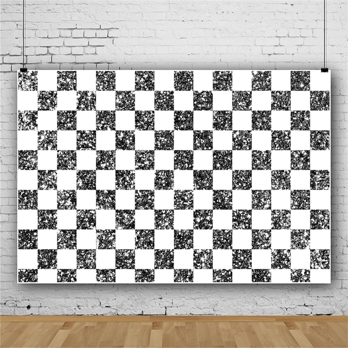 Fotografie Achtergrond - Decor Doek - Feest Decoratie - Niet Reflecterend - 120x80cm - Dambord