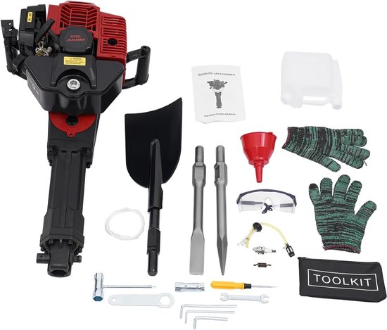 Benzine Graafmachine - Tuinfrees Tuinboor - Bomen Verplanten - 3 Verwisselbare Koppen - 95 cm Lengte - Zwart — afbeelding 3