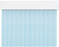 MercuryTextil P69 Deurgordijn PVC 210 x 90 cm transparant + blauwe draad 210 x 90 cm