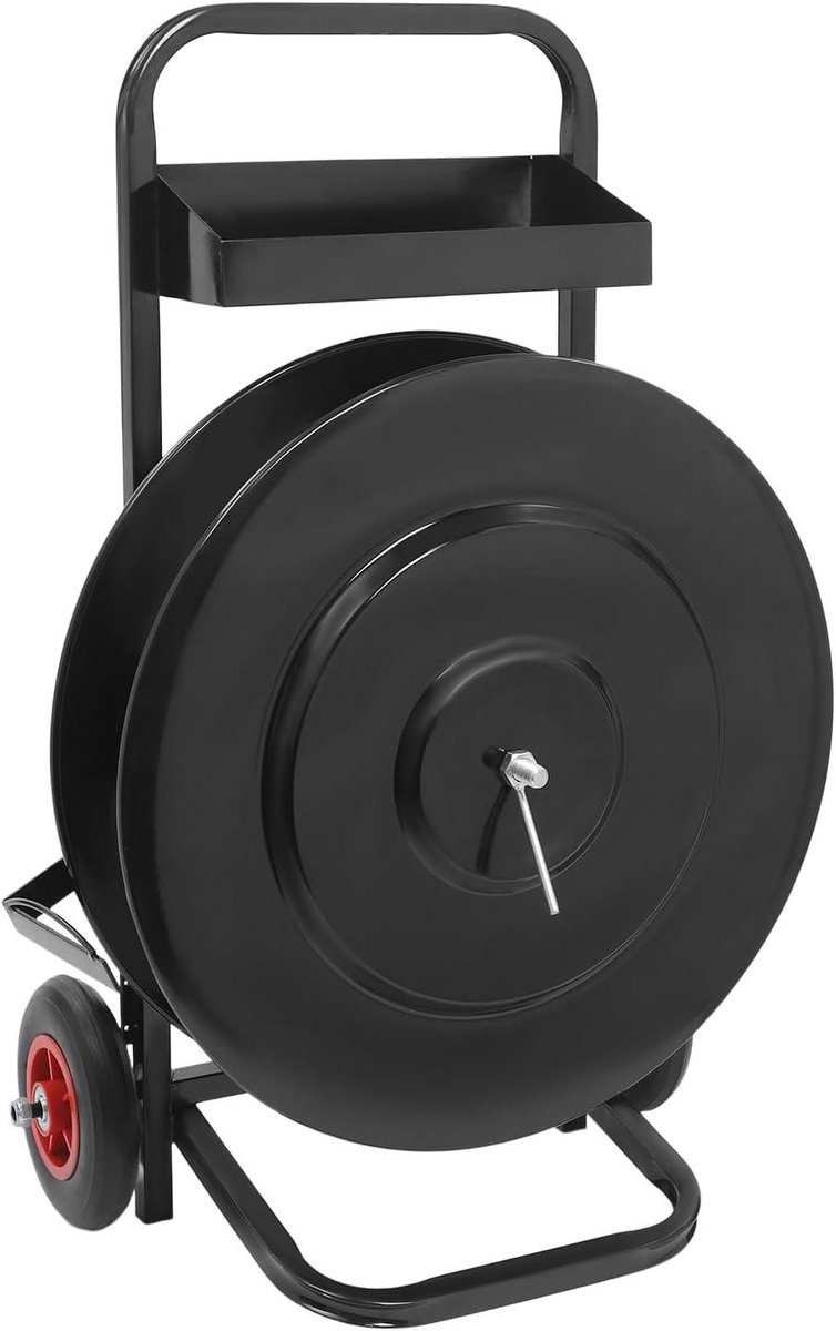 Omsnoerwagen, afrolwagen voor PET-/PP-/vezel/staal, 200/400 mm mobiele bandafroller, omsnoeringsapparaat afroller
