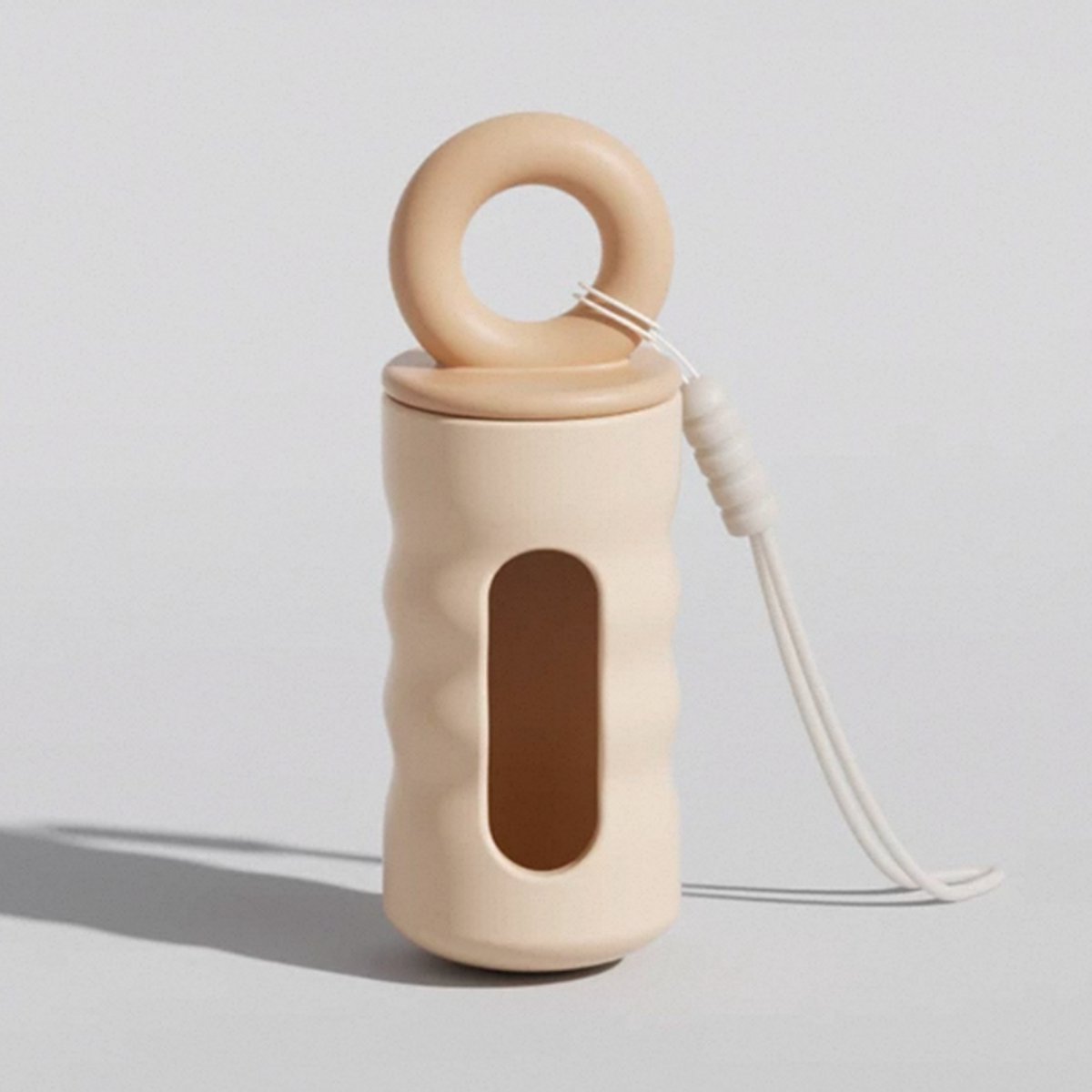 Ulisem - Poepzakjesdispenser - Geel - ABS kunststof - Met bevestigingsclip - Herbruikbaar - Lichtgewicht en draagbaar - Voor hondenriem en tas - Geschikt voor wandelen en reizen