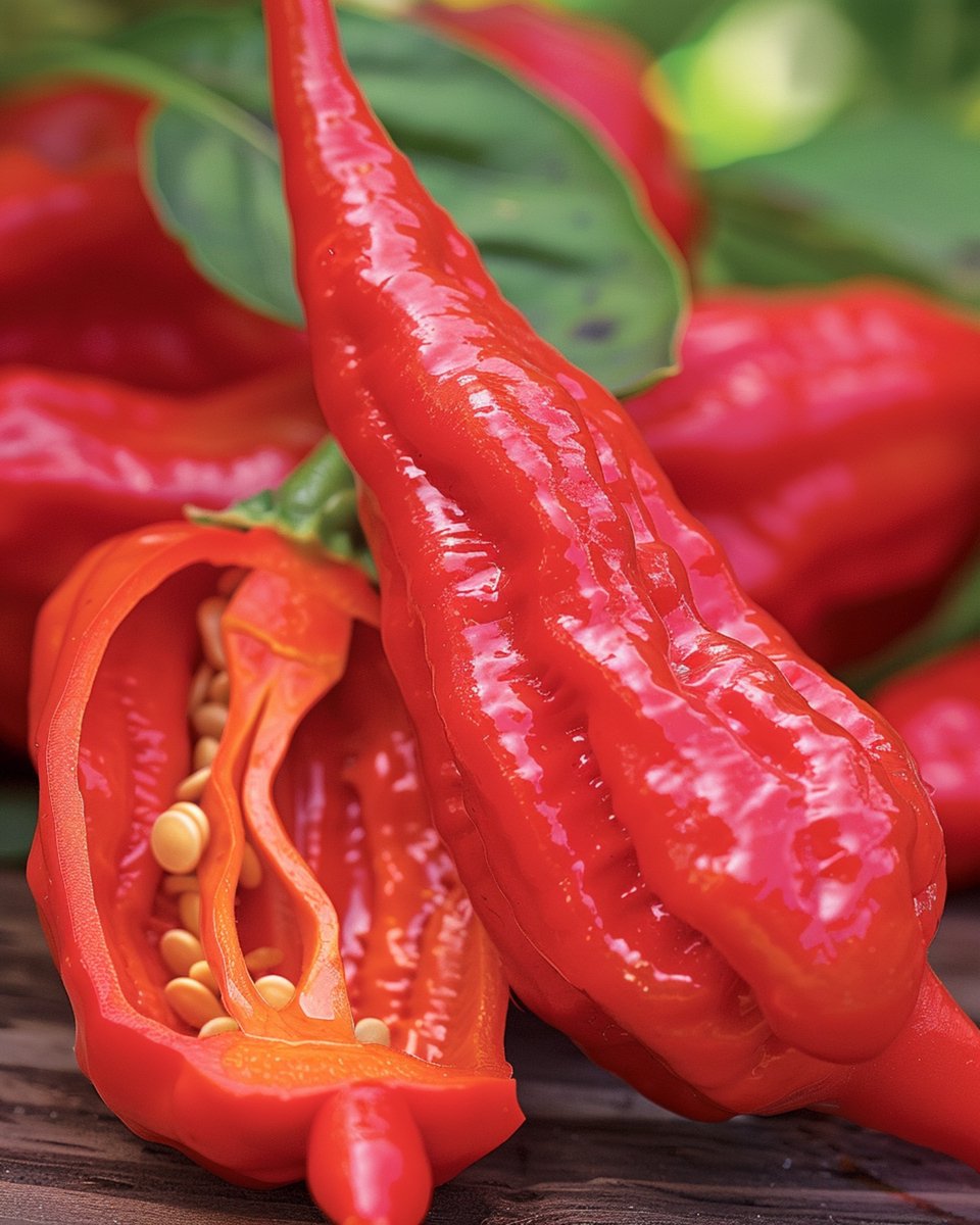 2 sets - Peper Bhut Jolokia Zaden Capsicum Chinense Eenjarig Red