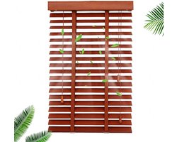 Houten Jaloezieën - Venetian Blinds - Raamdecoratie - Massief Hout 50mm - 120x120cm