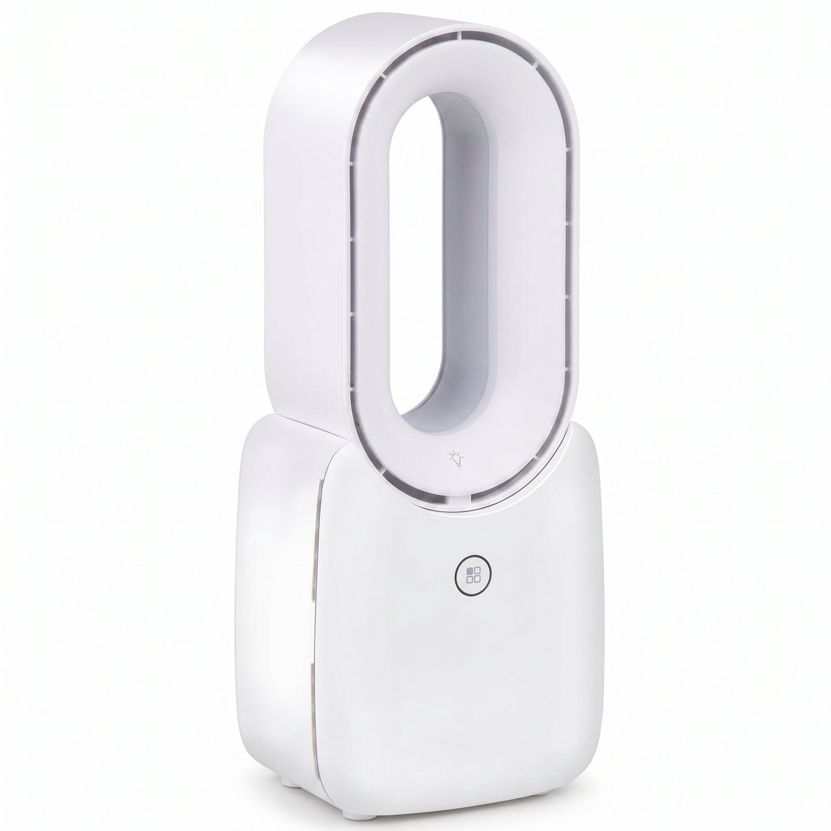 Lomera Bladloze Tafelventilator Oplaadbaar - Draadloze Ventilator 1800mAh - USB Ventilator - Bladeless Fan - Draagbare Bureau Ventilator - LED Display - Stille Mesloze Mini Ventilator - Bladloze Ventilator voor Slaapkamer en Kantoor