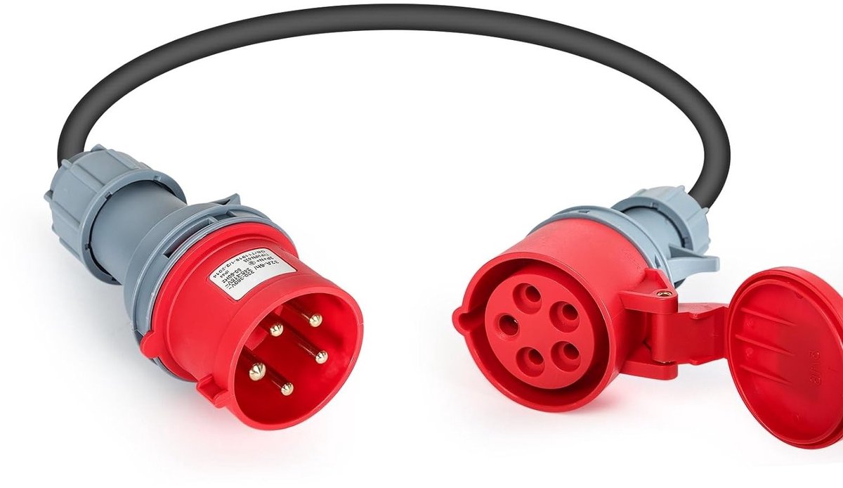 CEE Power Adapter 32A naar 16A 5 Pins - 1m H07RN-F Kabel