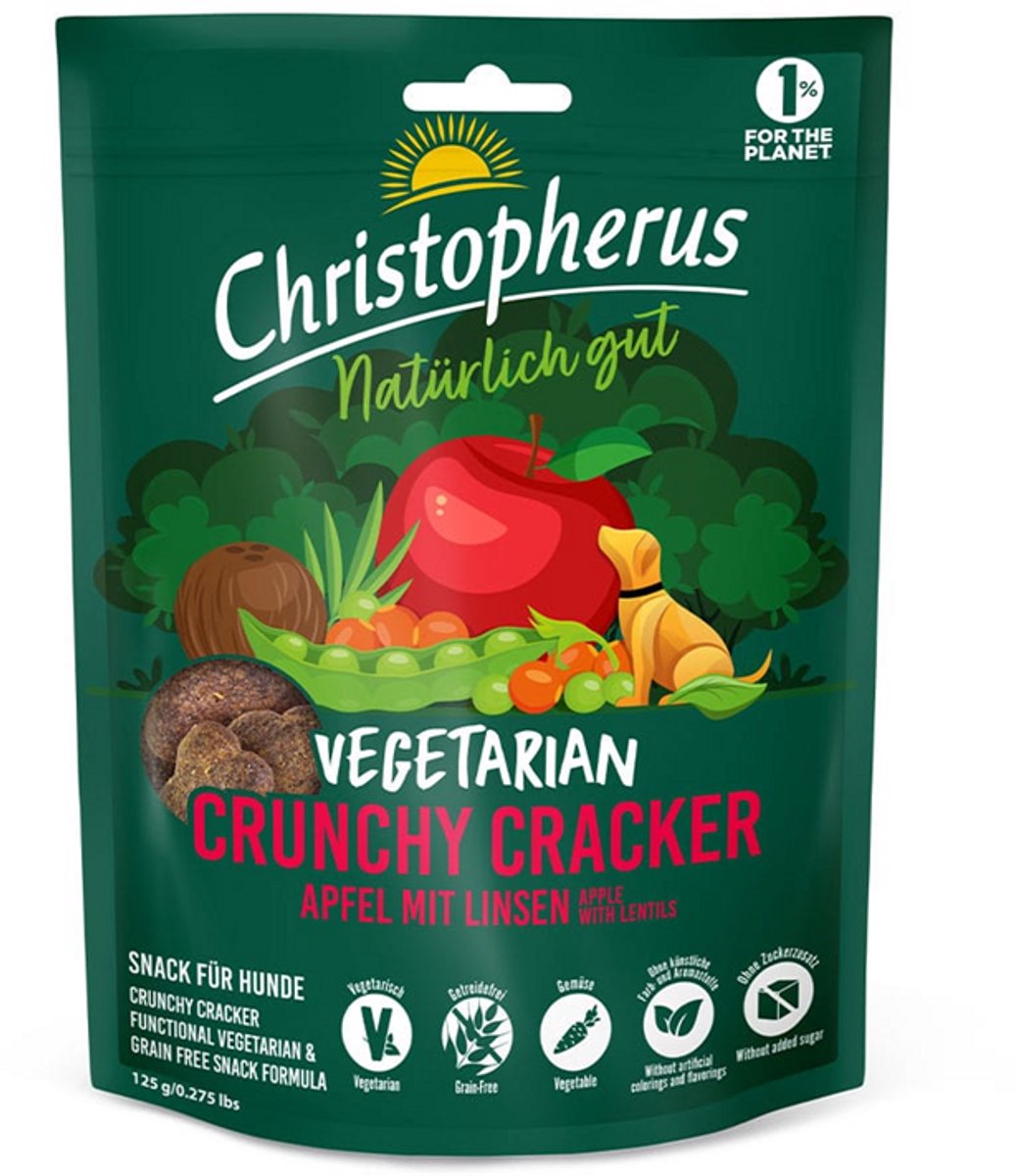 Christopherus Dog - Krokante Snack 12x125g - Appel & Linze