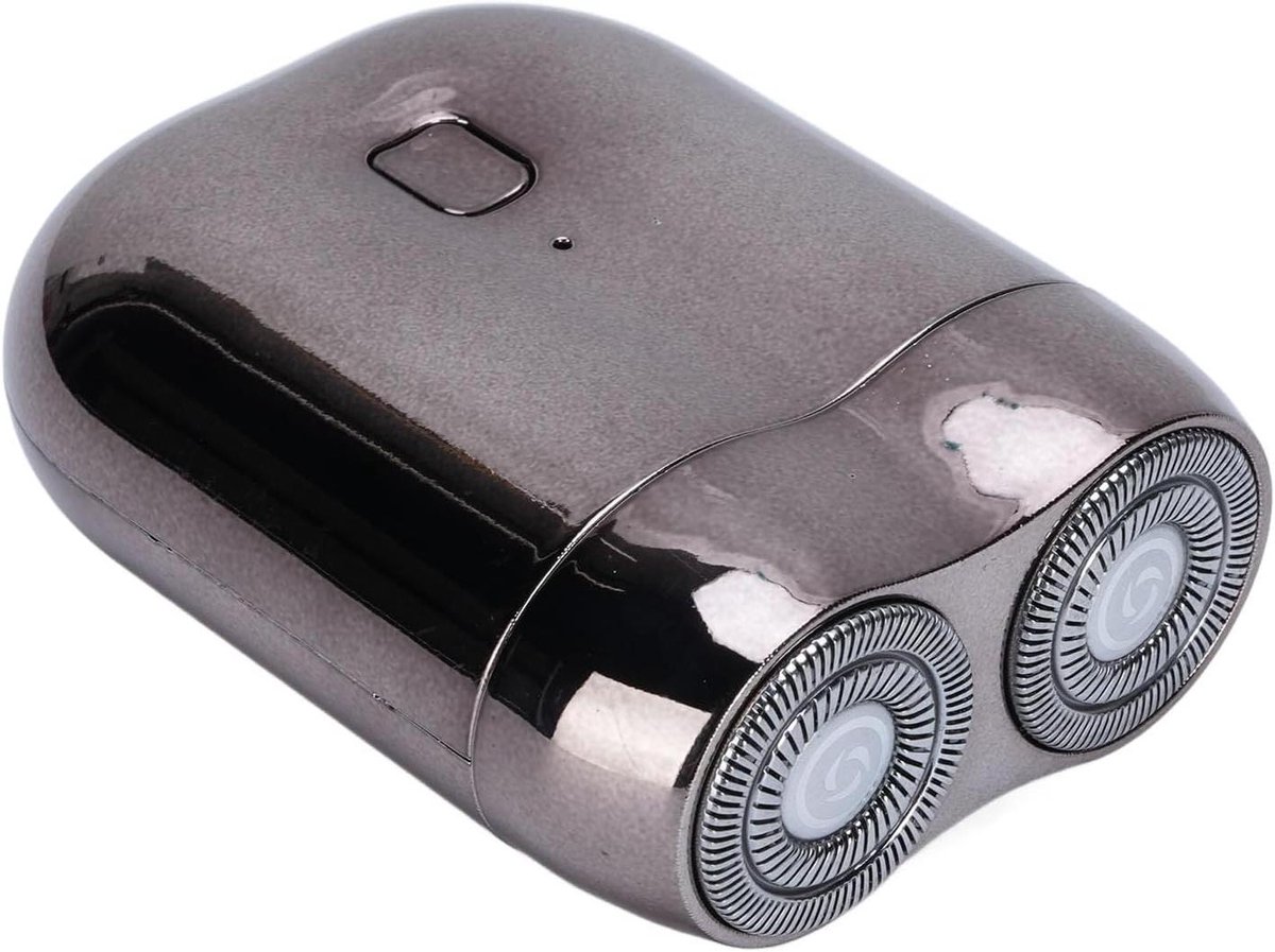 Baard Trimmer Mannen - Elektrische Trimmer - Dagelijkse Verzorging - Dubbele Messen Systeem - Compact Ontwerp - Zilver