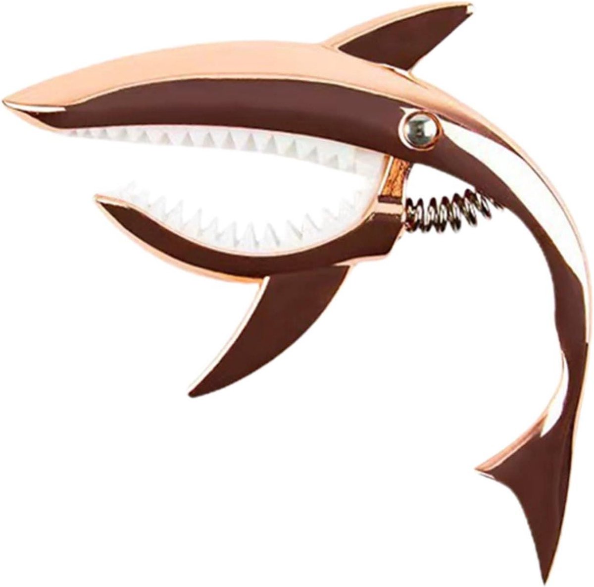 Ukulele Capo - Gitaarklem Accessoire - Muziek Maken - Haaivorm Design - 13 x 8.5 cm - Roségoud