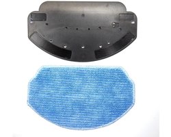 Vervangende dweilbeugel en padset voor MAMNV BR150/BR151, BR150/BR151, BR150/BR151, MANVINS, robotstofzuiger - kunststof + microvezel (1 dweilbeugel + 1 doek)