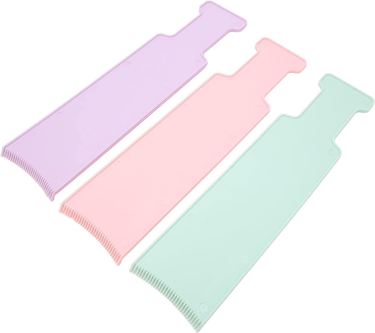 Haarbord voor 3 Stks Haar Highlighting Tools Haarverf Kleur Board, voor Kam Hoogtepunten Balayage Board Haarkleurborstel Gebogen Kam Tanden Verbreden Foiling Board Haar verven Borstel Highlight Board