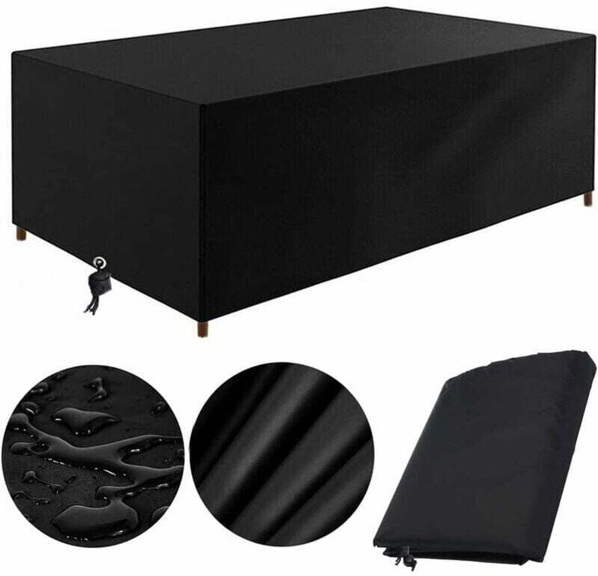 Tuintafelhoes 120x120cm, hoes voor tuinmeubelen 120x120x74cm, waterdichte beschermhoes voor tuintafels, geschikt voor rechthoekige meubels (120x120x72cm).