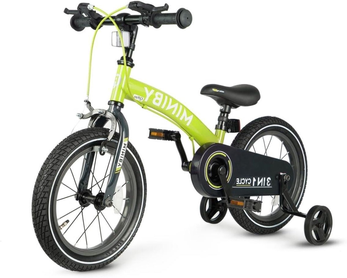 Loopfiets - Kinderfiets Balansfiets - Leren Fietsen - Lichtgewicht Frame - 14 inch - Groen