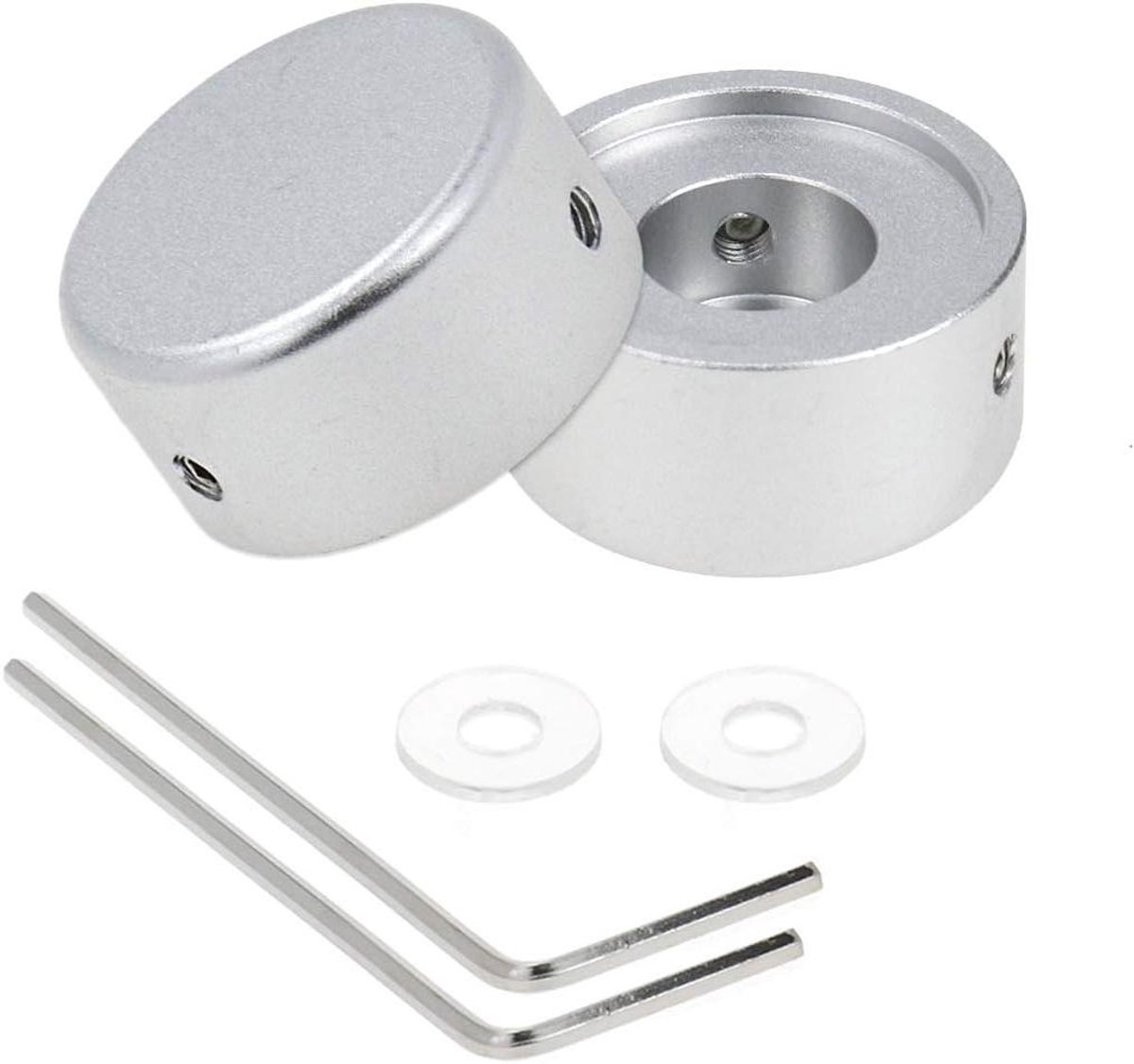 Voetnageldoppen Gitaar - Pedaaldop Voetschakelaar - Effecten Bediening - Aluminiumlegering - 24 x 12 mm - Zilver