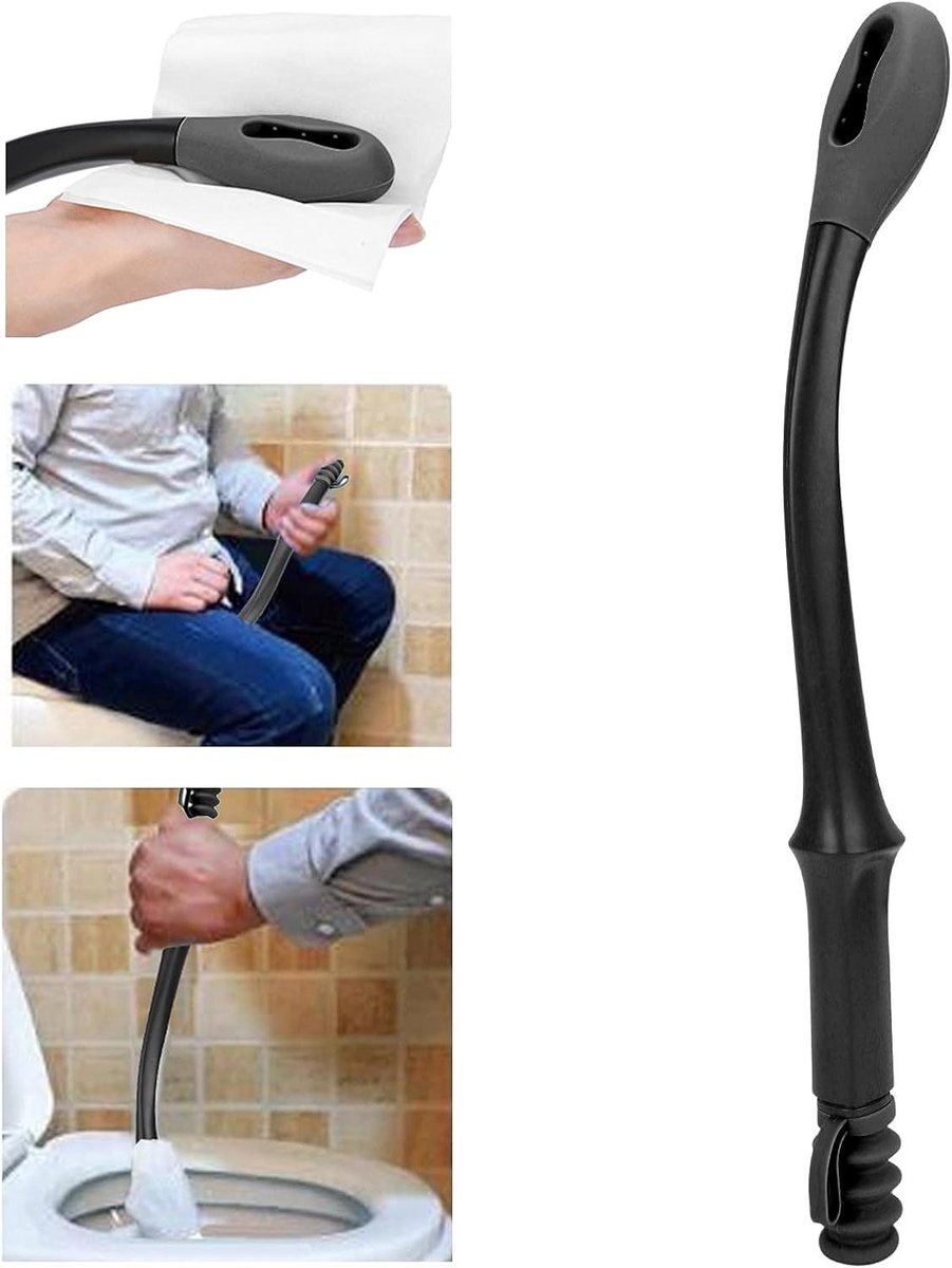 Toilet Hulpmiddel - Zelfhulp Wisser - Persoonlijke Hygiëne - Automatische Verwijdering - 40 cm - Wit