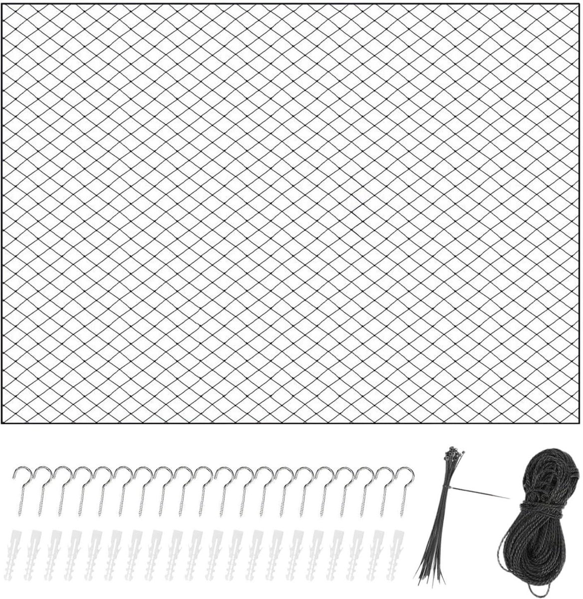 Kattennet Balkon - Veiligheidsnet Kat - Buiten Verblijf - UV Bestendig Nylon - 300x200cm - Transparant