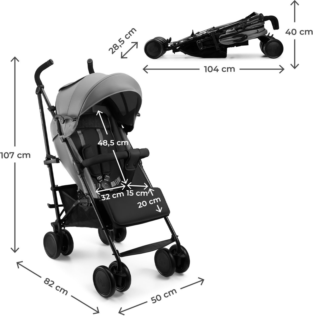 Kinderkraft SIESTA 2 buggy: Lichtgewicht 7,9 kg, paraplu-inklapbaar thumbnail 6