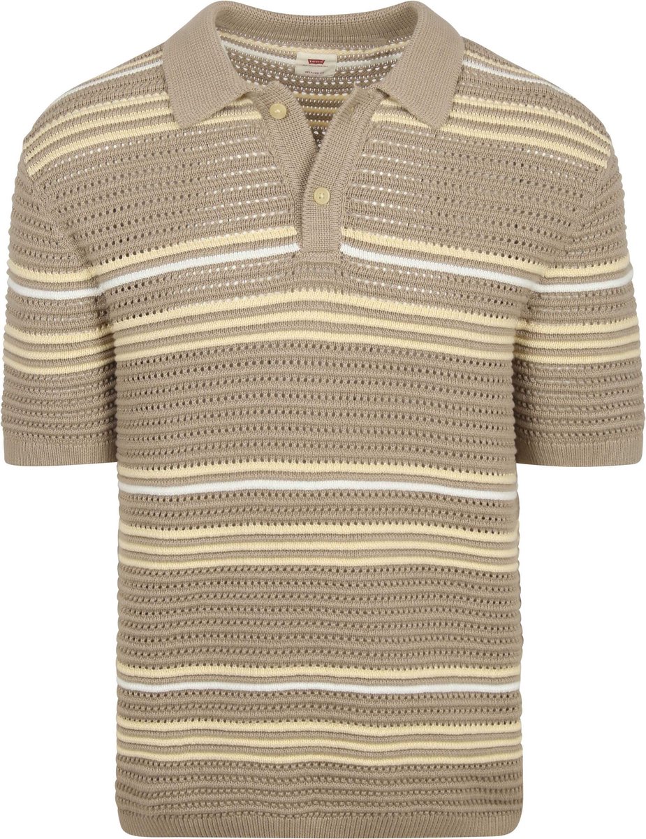 Levi’s Polo Knit Stripe – Heren Creme