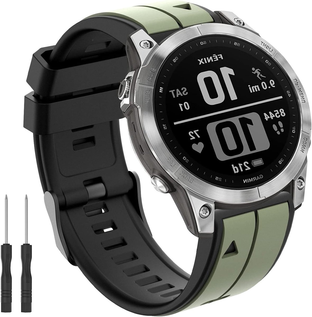 22mm Siliconen Sport Horlogeband Vervanging voor Diverse Garmin Modellen