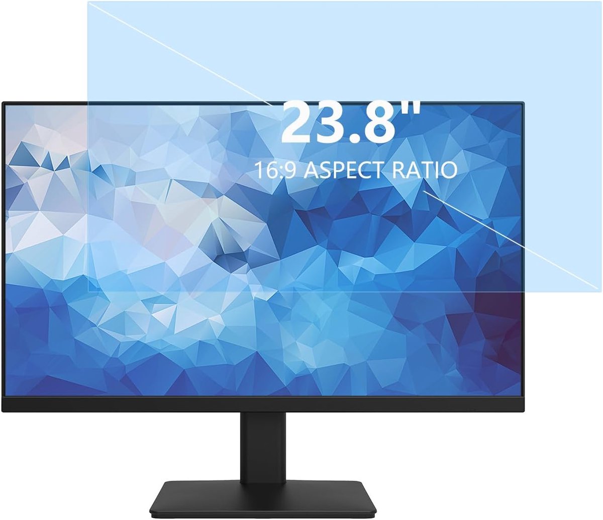 Schermbeschermer Blauwlichtfilter - Monitor Filter - Oogbescherming - Afneembaar Schuifsysteem - 23.8 Inch 16:9