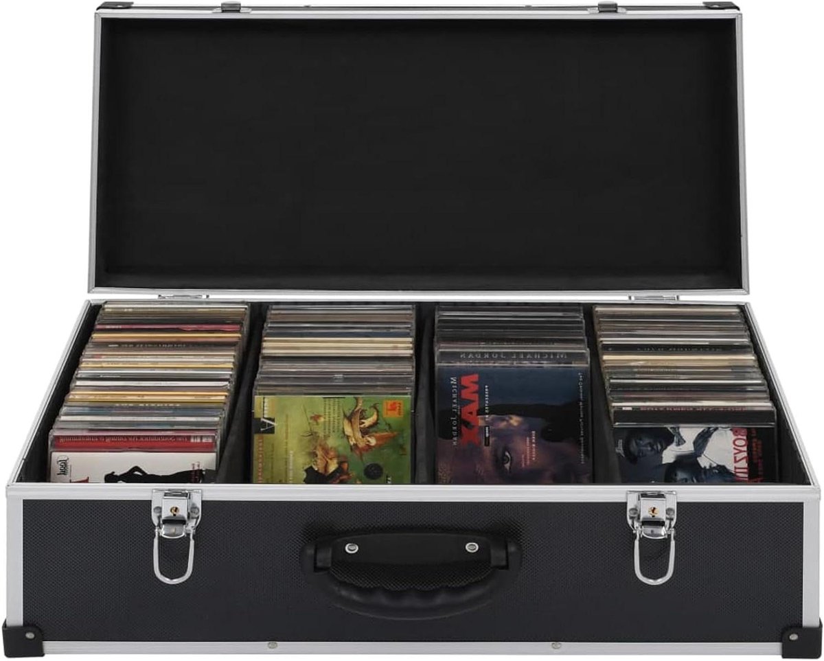 CD Hoes - Muziek Opslag - Muziek Organiseren - Vergrendelbaar Ontwerp - 80 CD Capaciteit - Zwart