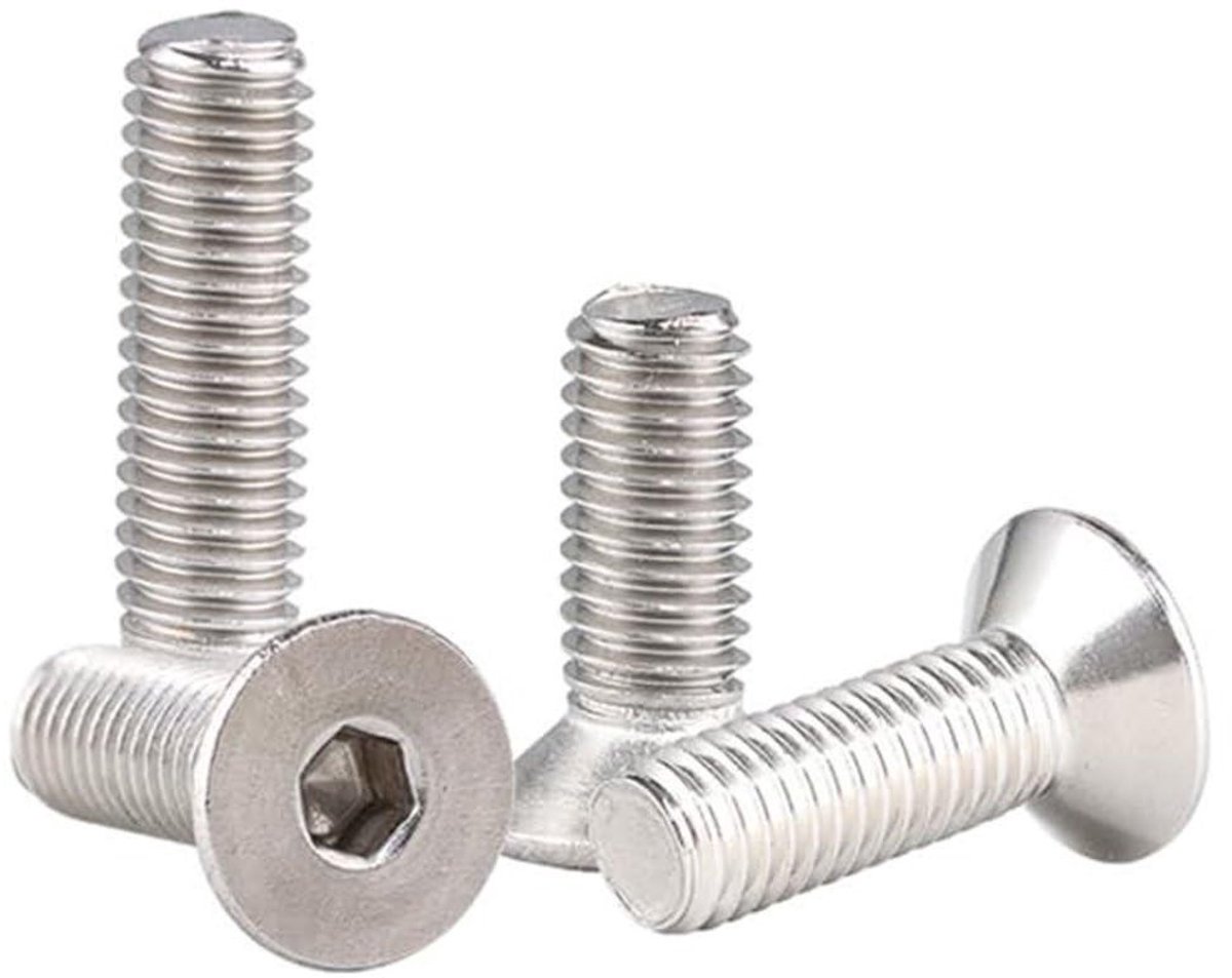 100 Stuks M3 x 10 RVS Verzonken Schroeven - Duurzaam, Geschikt voor Meubels, Mechanische Toepassingen en Klussen