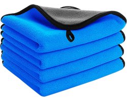 Microvezel Doeken - Auto Droog - Auto Reinigen - Extra Groot - 5 Stuks 60x30cm - Blauw
